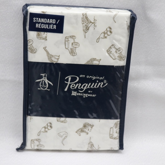 An Original Penguin by Musingwear Other - AN ORIGINAL PENGUIN SAFARI ANIMALS GEAR STANDARD PILLOWCASES-BROWN/WHITE-NEW S/2